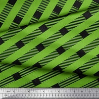 Soimoi Zöld Műselyem krepp szövet átlós csíkos nyomtatási Szövet az udvaron széles