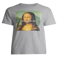 Mona Lisa Te vagy Art Férfi és Nagy Férfi grafikus póló