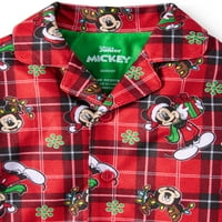 Mickey Mouse Christmas Holiday baba kisgyermek fiú kabát stílusú pizsama, szett