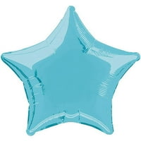 Fólia ballon, csillag, in, baba kék, 1ct