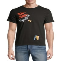 Tom és Jerry férfi vintage ihlette rajzfilm grafikus póló, S-2XL méretű póló