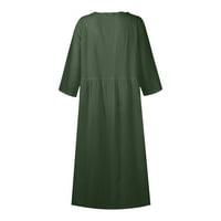 Bazyrey Maxi ruhák Női alkalmi ruhák Női kerek nyakú laza rövid ujjú póló Dressse zöld L