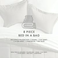 Nemes ágynemű 8 darabos szürke ágy egy táskában mikroszálas ágynemű, iker