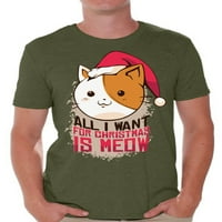 Kínos stílusok csúnya karácsonyi ingek férfiaknak karácsonyra csak miau pólót akarok