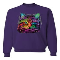 Vad Bobby, ha kedves vagy, talán hagyom, hogy velem élj színes macska állatbarát Unise Crewneck grafikus Pulóver, Neon