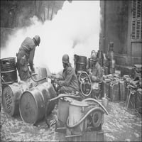 24 x36 Galéria poszter, az Egyesült Államok harmadik hadserege, mozgasson egy hordó olajat az M-smoke generator 1944