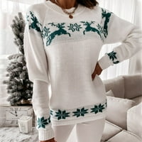 Női pulóver nyomtatás kényelmes karácsonyi Túlméretezett Hosszú ujjú Pulóver