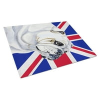 Caroline kincsei Angol Bulldog Angol Union Jack brit zászló üveg Vágódeszka nagy méretű