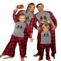 Lumento karácsonyi megfelelő családi pizsama szett női férfiak kockás szarvas Pamut Pjs jávorszarvas ruhák hálóruhák