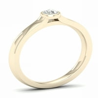Imperial 1 10ct TDW Diamond 10K Sárga Arany Solitaire Promise Ring