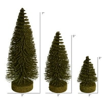 Vickerman 3 -5 -7 zöld ovális fenyő mesterséges karácsonyfa, 3 készlet