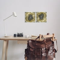 Stupell absztrakt arany és szürke achát természet Absztrakt fotózás fal plakk keret nélküli művészet nyomtatott fali