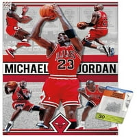 Michael Jordan-kollázs fali poszter Pushpins, 14.725 22.375