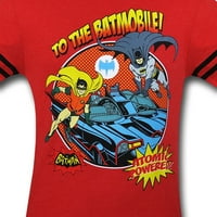 Batman a Batmobile gyerekeknek atlétikai póló-ifjú kicsi