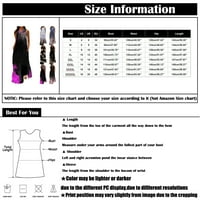 Gotyou Ruhák Női új tavaszi-nyári divat klasszikus V-nyakú színes nyomtatás ujjatlan hosszú ruha világos Lila XXL