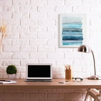 Stupell Industries Water ihlette Blue Grey Ombre Abstract Lines Canvas Wall Art Design by Grace Popp, 24 30