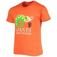 Ifjúsági puha, mint egy szőlő narancssárga San Francisco Giants tavaszi edzés gyík labda póló