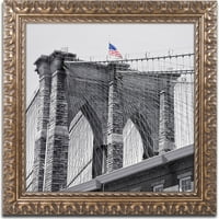 Védjegy Képzőművészet Brooklyn Bridge 6 vászon művészet, cateyes, arany díszes keret