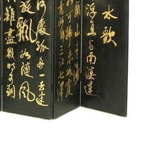 Panel képernyő kézzel festett kínai írás, fekete és arany-Saltoro Sherpi