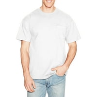 Hanes férfi prémium Beefy - T Rövid ujjú póló zsebbel, akár 3XL