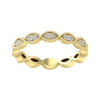 Araiya 10K sárga arany gyémánt zenekar gyűrű, méret 9