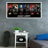 Képregény film-Justice League-hősök és logók fali poszter, 22.375 34
