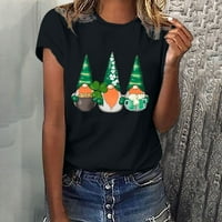 Honeladyy Női legénység St. Patrick ' s Day nyomtatás pólók Divat kényelmes Női blúzok felsők Női felsők