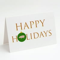 Angol Nagy Fehér disznó Boldog Ünnepeket Karácsonyi üdvözlőlapok és borítékok